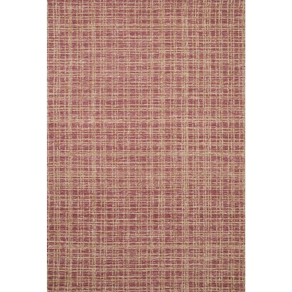 Chris Loves Julia x Loloi Polly Berry/Natural 8 ft. 6 in. x 11 ft. 6 in. Hand-Tufted Modern Area Rug