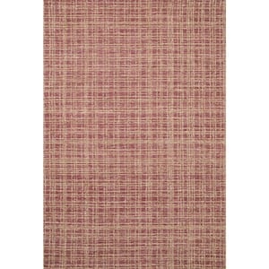 Chris Loves Julia Polly Berry/Natural 7 ft. 9 in. x 9 ft. 9 in. HandTufted Modern Area Rug