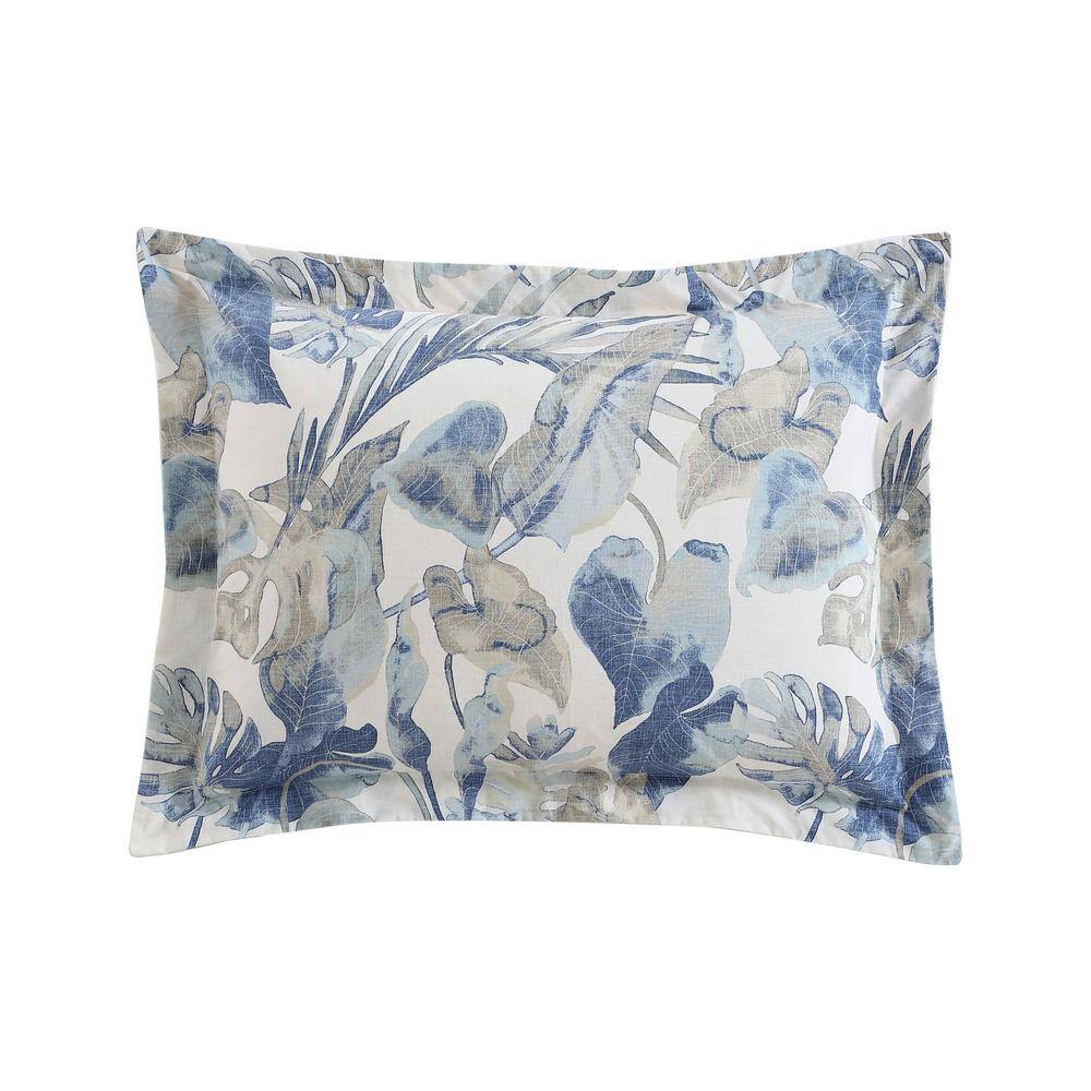 Coastal Breeze King Comforter Set in Chambray Blue with Cotton Feel