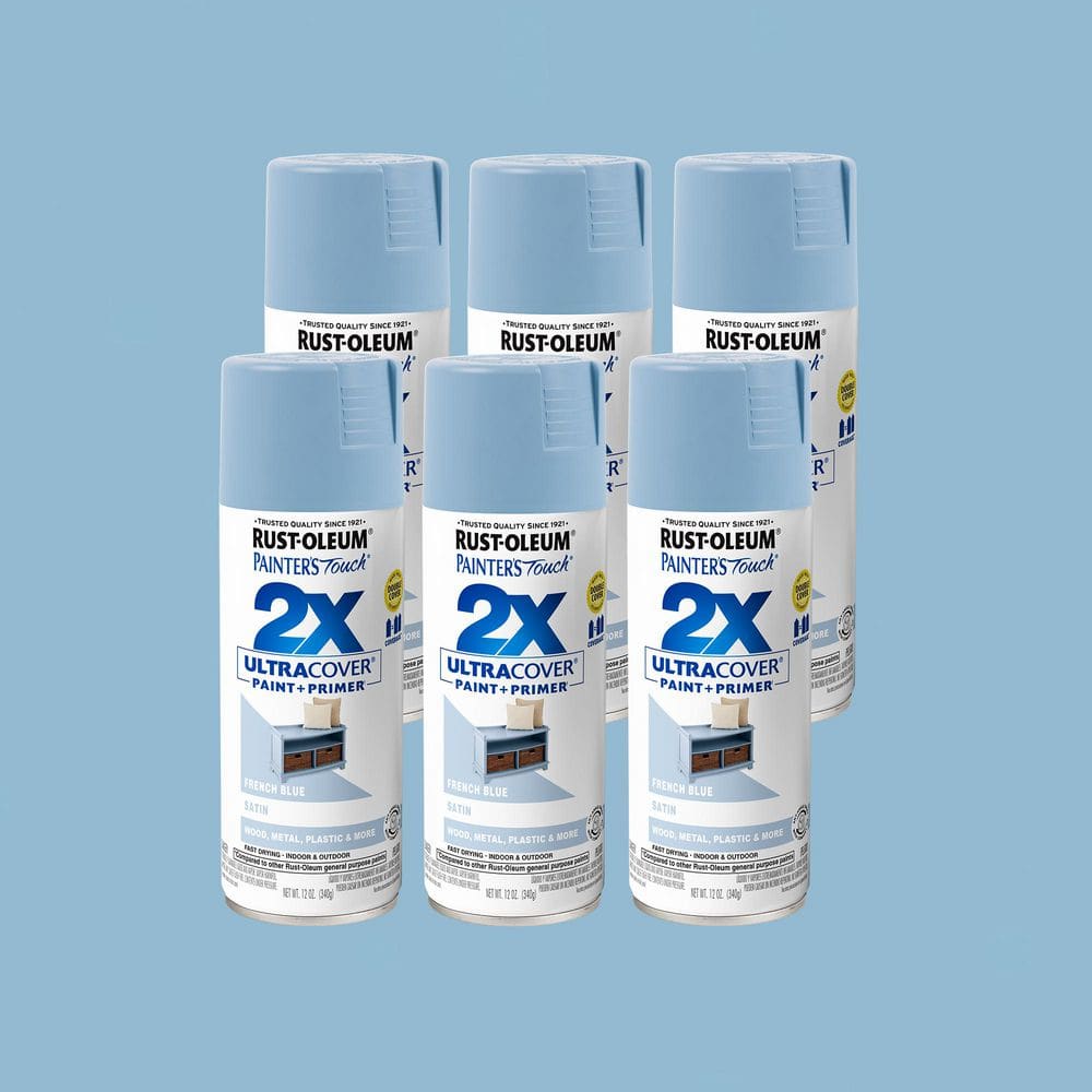 12 oz. Satin French Blue General Purpose Spray Paint (6-Pack) price history on PriceWatchPro