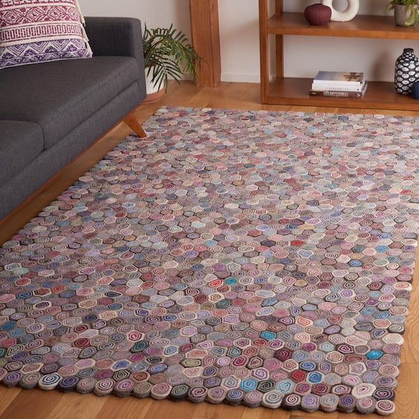 Fifth Avenue 3 ft. x 5 ft. Blue/Gray Abstract Spiral Area Rug
