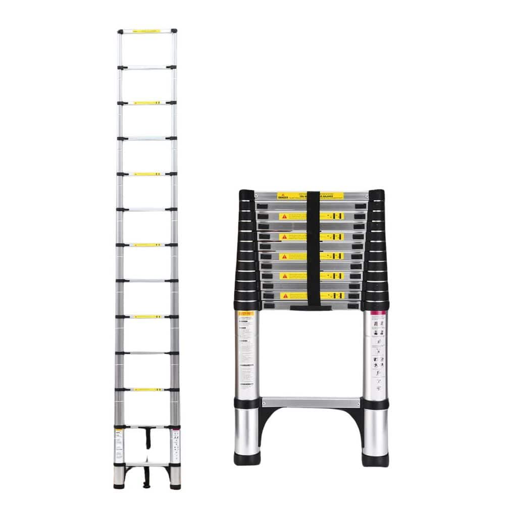 12.5 ft. Reach Aluminum Telescoping Multi-Position Ladder, 330 lbs. Load Ca