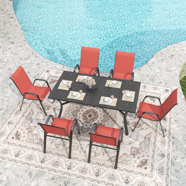 Noble House Norion Metal Frame Outdoor Patio Stackable Dining