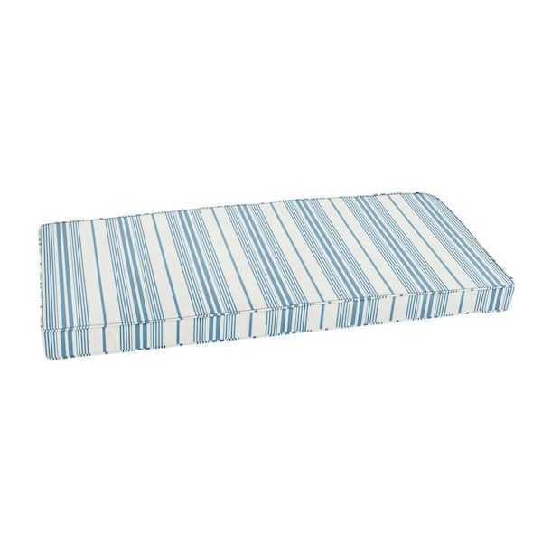 SORRA HOME 43 in. x 18 in. x 2 in. Outdora Outdoor Bench Cushion in Wellfleet Sea
