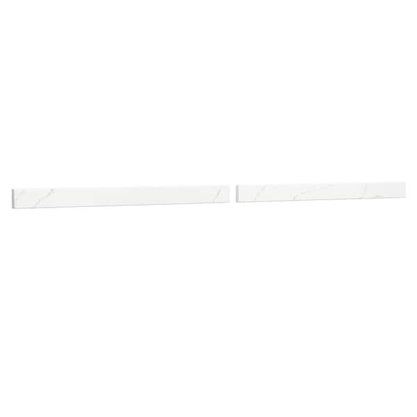 Wyndham Collection 84 in. W Quartz Vanity Backsplash in Giotto