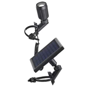 50-Lumens Black Solar White Color Temperature Changing Outdoor Integrated LED Flag Pole Light, Weather, Rust Resistant