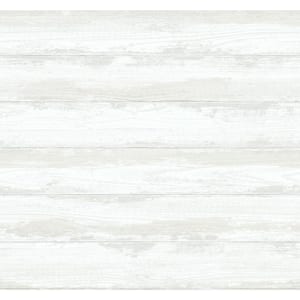 Truro Bone Weathered Shiplap Wallpaper Sample