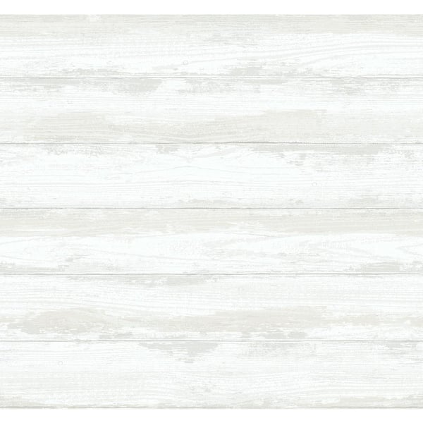 A-Street Prints Truro Bone Weathered Shiplap Wallpaper Sample