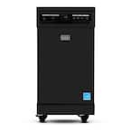 18 in., Black, 120 Volt, Portable Dishwasher With 8-Place Setting Capacity