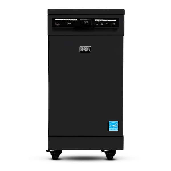 BLACK+DECKER 18 in., Black, 120 Volt, Portable Dishwasher With 8-Place Setting Capacity