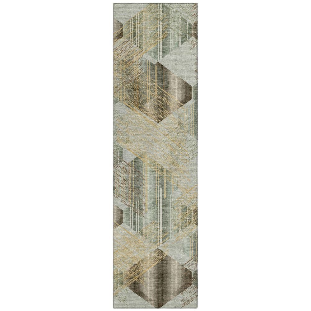 Chantille Machine Washable Indoor/Outdoor Abstract ACN2637 Celery 2 ft. x 7 ft. Runner Rug price history on PriceWatchPro