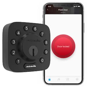 U-Bolt 5 in 1 Bluetooth Enabled and Keypad Smart Deadbolt Door Lock in Black