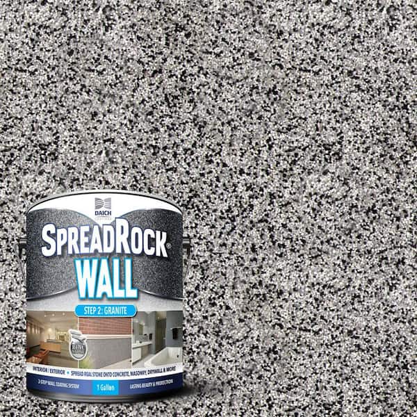 SpreadRock Wall Granite Stone Coating 1 gal. Flint Gray Granite Flat Interior/Exterior Exterior Wall Paint