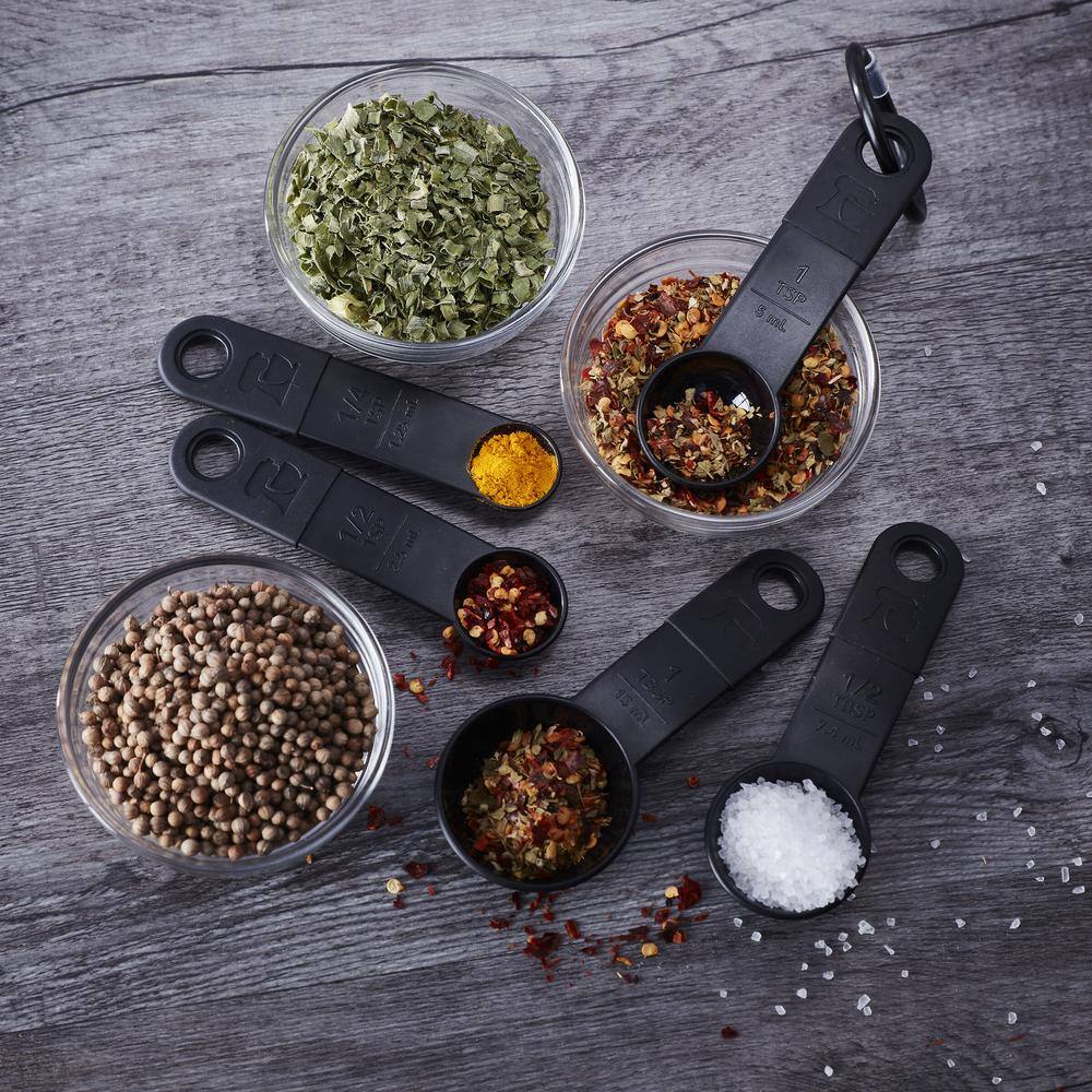 Black Stainless Steel and Plastic 15-Piece Kitchen Tool Set