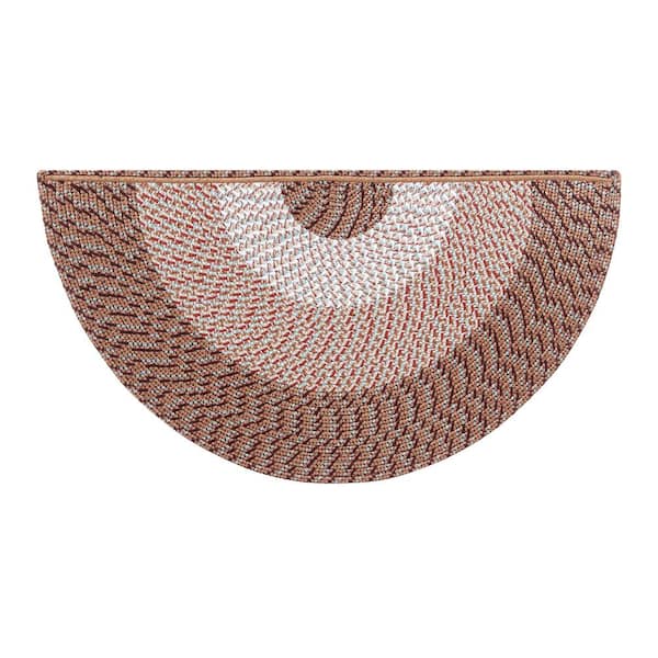 Better Trends Country Stripe Braid Collection Straw Stripe 22" x 44" Wedge 100% Polypropylene Reversible Area Rug