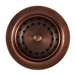 SinkSense 3.5 in. Basket Strainer Drain with Post Style Basket in Antique Copper