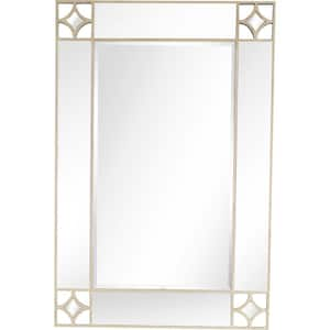 31.2 in. W x 46 in. H Glass Gold Decorative Mirror