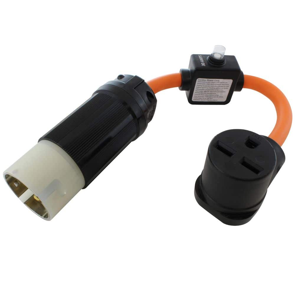 50A SS2-50P/CS6365 Plug to 30A 6-30R Connector With 30A Inline Breaker 1. 5ft 10 / 3 STW Indoor/Outdoor Cord in Orange price history on PriceWatchPro
