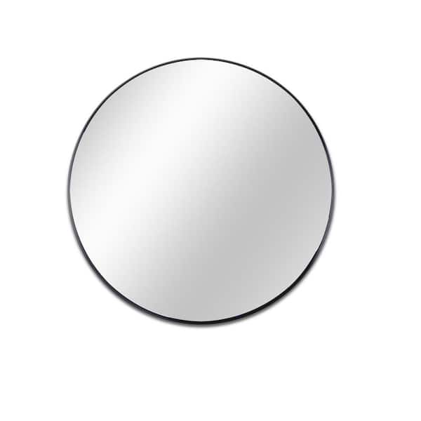 Unbranded 32 in. x 32 in. Modern Round Framed Decorative Mirror