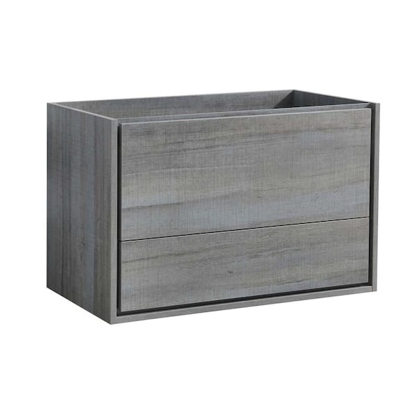 Fresca Catania 36 in. Modern Wall Hung Bath Vanity Cabinet Only in Ocean Gray