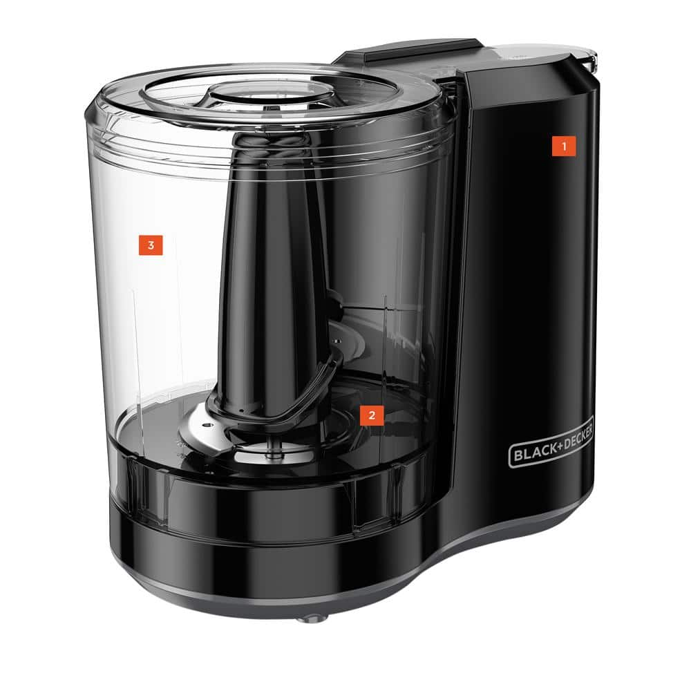  Black+Decker One-Touch HC150W 1.5-Cup Electric Food Chopper,  White: Home & Kitchen