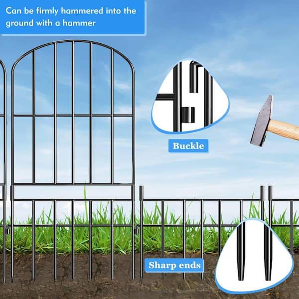 Justincity Adavin 25 H Rustproof Metal Animal Barrier Garden Fence