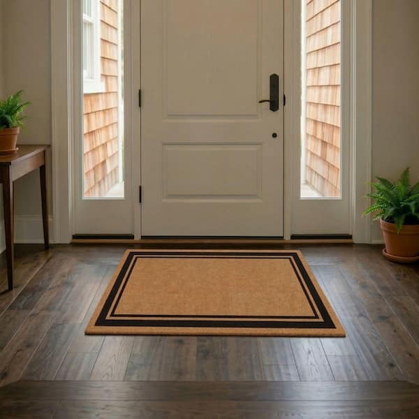 Coir 17 in. x 30 in. Indoor/Outdoor Non-Slip Entry Mud Mat, Brown