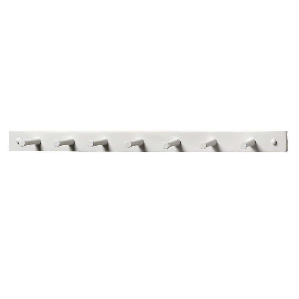 Stainless Steel 24 Wall Mounted Peg Rack with 8 Hooks (2-PACK