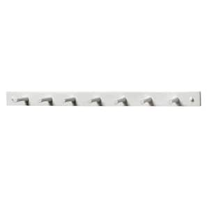 Spectrum 24 in. L Decorative White 7-Peg Wall Mount Wood Rack