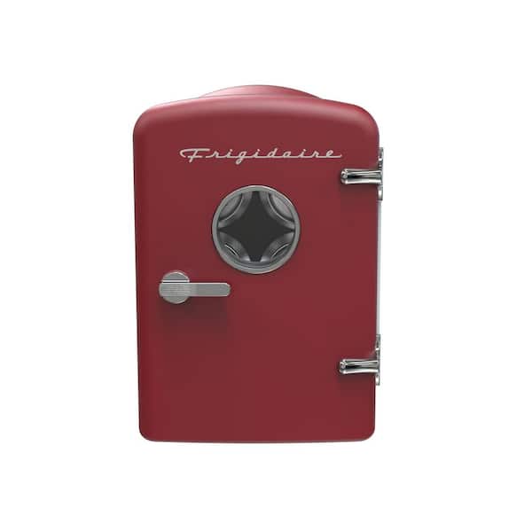 0.14 Cu. Ft. 6 Can Mini Retro Mini Refrigerator in Red