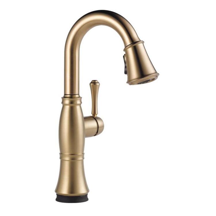 Delta Cassidy Gold Touch2O with Touchless Technology Single Handle Bar Faucet in Lumicoat Champagne Bronze
