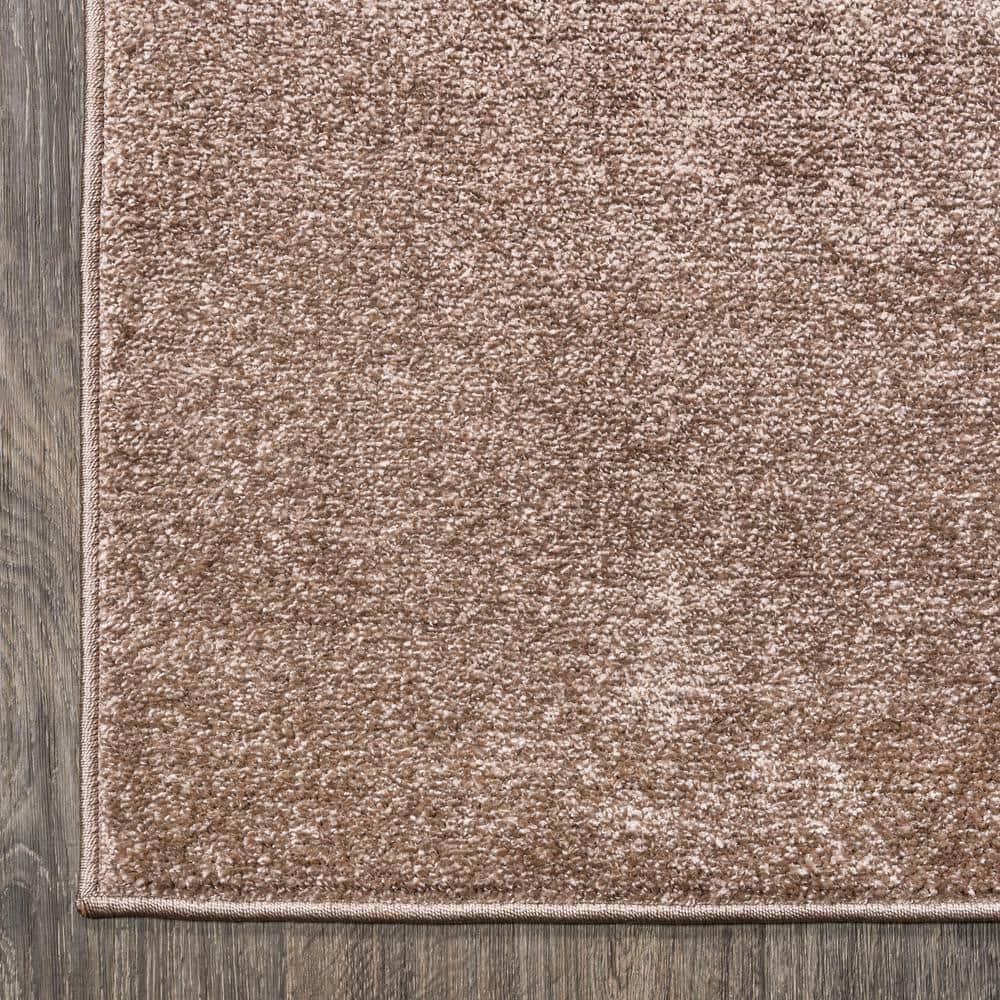 Brown Synthetic Low-Pile Reversible Area Rug, 4' x 6'