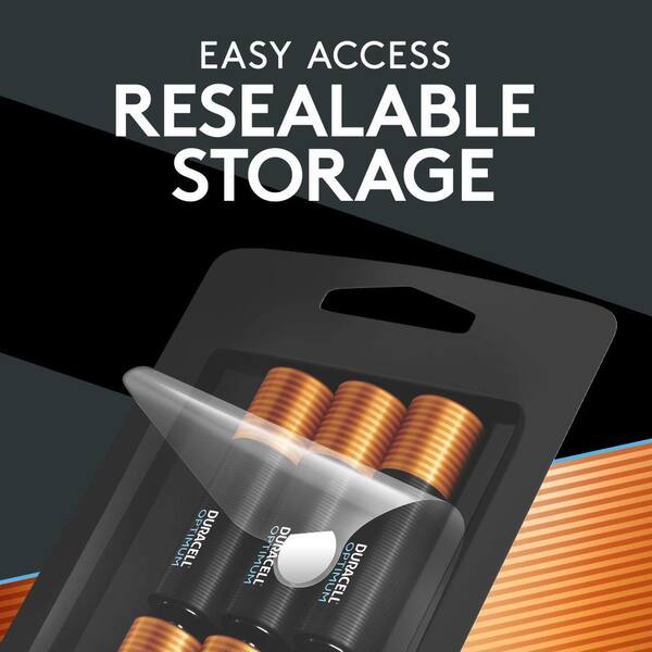 Duracell Optimum a Alkaline Battery 6 Pack Triple A Batteries The Home Depot