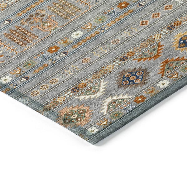 Chantille Machine Washable Indoor/Outdoor Abstract ACN2244 Gray 8 ft. x 10 ft. Area Rug