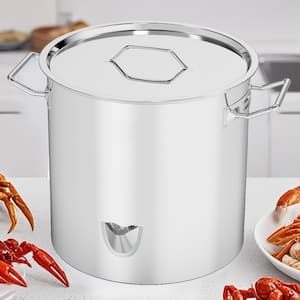 Karl home 36 qt. Stainless Steel Stock Pot with Strainer Basket