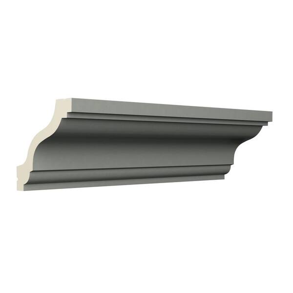 Ekena Millwork Bryan 2.375 in. D x 3.375 in. W x 96 in. L Polyurethane Crown Moulding