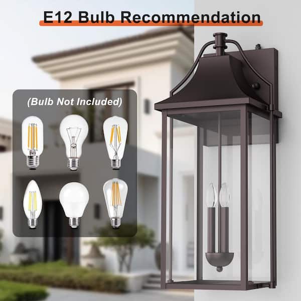 Maxax Hawaii 25 in. H 3-Bulb Oil-Rubbed Bronze Hardwired Outdoor