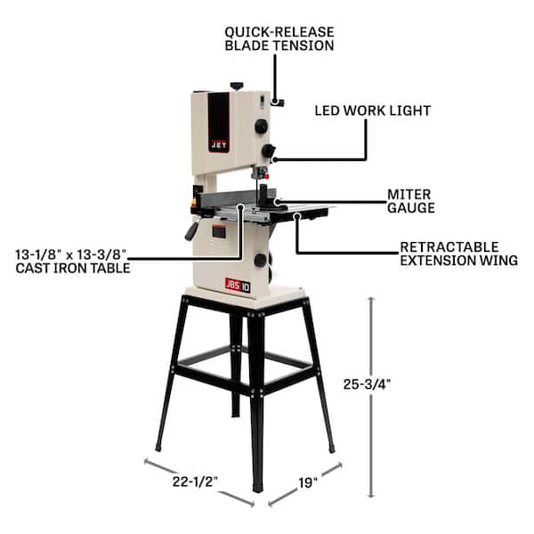 Jet Black 14-Inch Bandsaw - Precision, Power, and Rust-Free