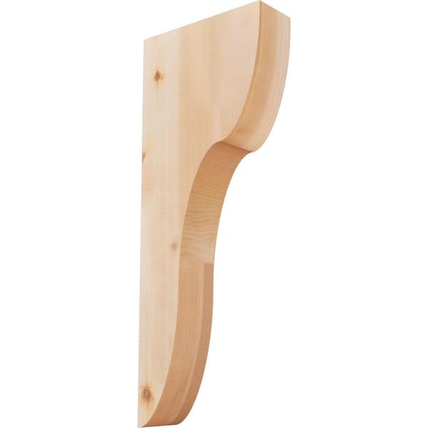Ekena Millwork 3-1/2 in. x 10 in. x 26 in. Western Red Cedar Carmel Smooth Corbel