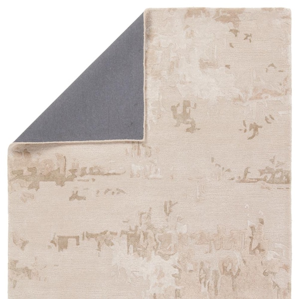 Astris 8 ft. x 10 ft. Light Gray/Taupe Abstract Handmade Area Rug