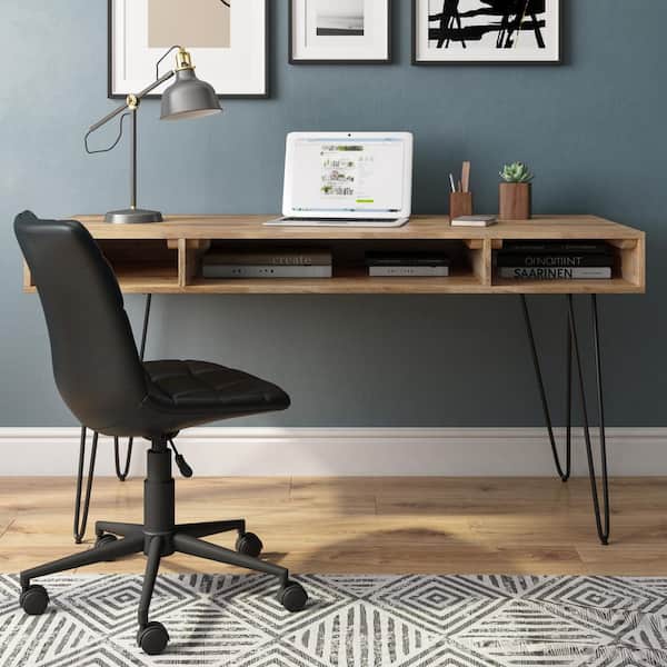 Hairpin Desk for Office or Bedroom Computer Desk With Steel Hairpin Legs  Reclaimed Wooden Desk & Table 