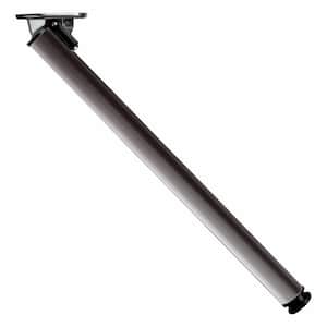 2 in. (51 mm) Matte Black Metal Folding Table Leg with leveling Glide