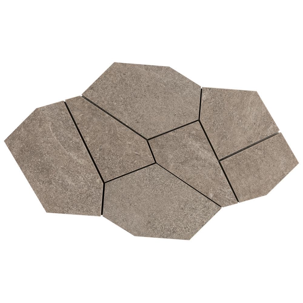 Monolith Caramel Brown 4 in. x 0.35 in. Organic Pattern Matte Porcelain Mosaic Floor and Wall Tile Sample price history on PriceWatchPro