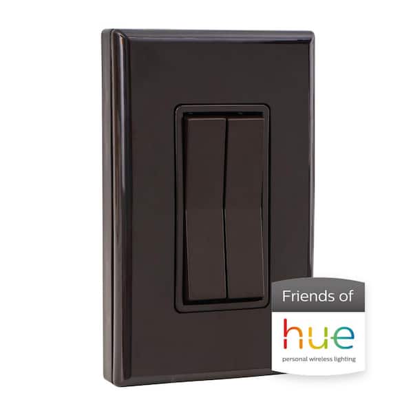 RunLessWire Click for Philips Hue Wireless Dimmer Light Switch