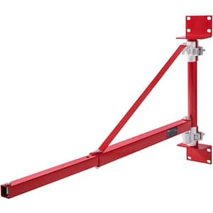 Electric Hoist Support Arm 1320 lbs. Max Load Capacity 180° Swivel Scaffold Winch Hoist Arm with Pole for Workshop