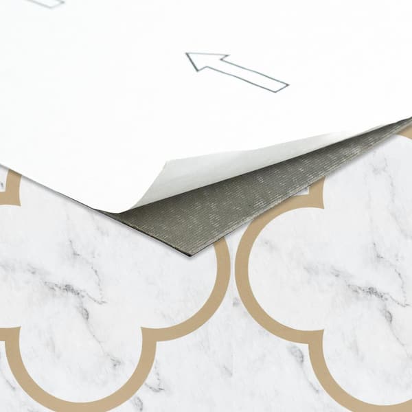 コンフォール　カーペット ACHIM Retro 12 in. W x 12 in. L Van Clover Grey/Tan 3 MIL Water