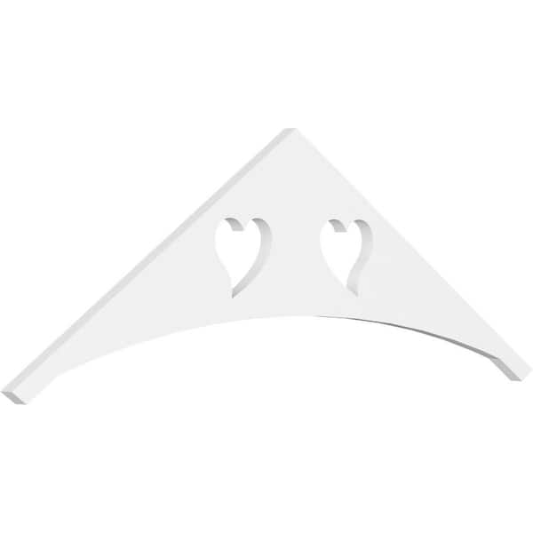 Ekena Millwork 1 in. x 48 in. x 16 in. (8/12) Pitch Winston Gable Pediment Architectural Grade PVC Moulding