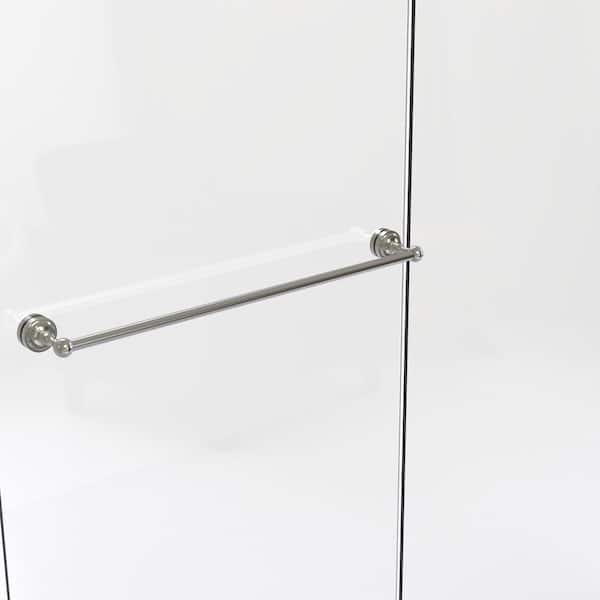 Allied Brass Dottingham Collection 30 in. Shower Door Towel Bar in Satin Nickel