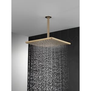 1-Spray Patterns 2.5 GPM 11.75 in. Wall Mount Fixed Shower Head in Champagne Bronze
