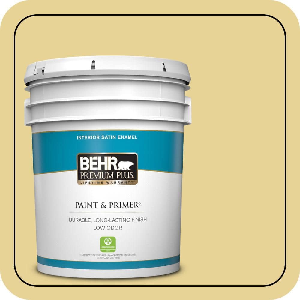 5 gal. #390D-4 Honey Beige Satin Enamel Low Odor Interior Paint & Primer price history on PriceWatchPro